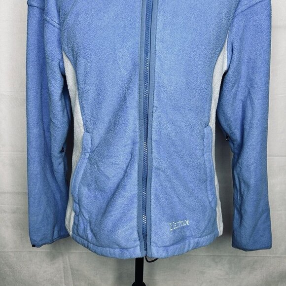 MARMOT Fleece Jacket Women's Size M Blue Full Zip Lightweight Top - Picture 3 of 12